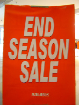 Baleno End of Season Storewide Sale