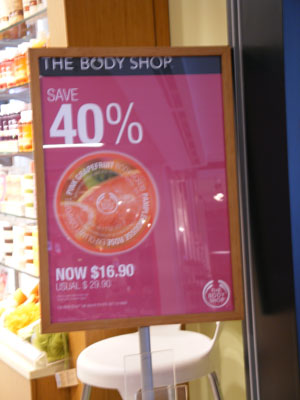 Body Shop Sale